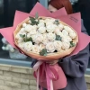 Букет из кустовых пионовидных роз "Сахарный взрыв"